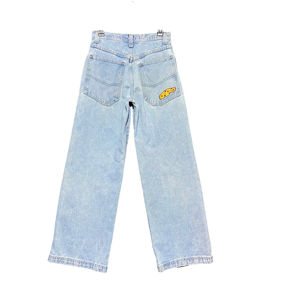 Vintage‎ JNCO Sista Girlie Stuff Wide Leg Jeans Light Wash 90s Skater Size 7 USA